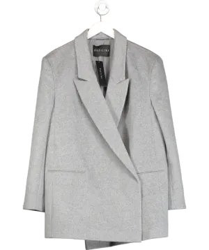 Bazilika Grey Wool Double Breasted Jacket One Size