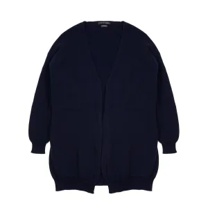 Begg & Co Joy Slouch Pocket Cashmere Cardigan in Night Sky