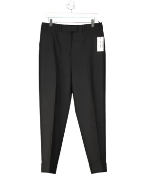 Cefinn Black Clement New Wool Easy Waist Turn Up Trouser UK 12