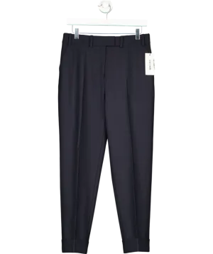Cefinn Blue Clement New Wool Easy Waist Turn Up Trouser UK 10