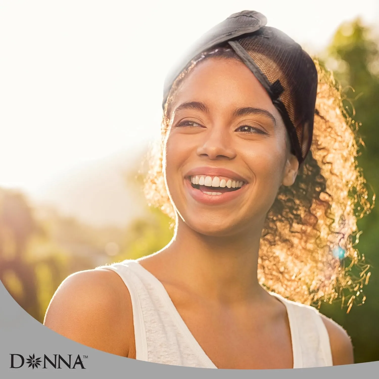 DONNA Argan Mesh Wrap Brown Color 1PC - Face Wash Headbands for Women and Make up, Shower Cap