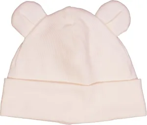 Soft Organic Cotton Rib Bear Baby Beanie Hat with Folded Edge & Cute Teddy Bear Ears Stretchy, Comfortable Machine Washable