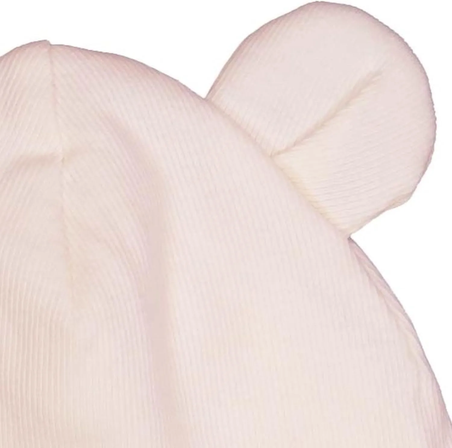 Soft Organic Cotton Rib Bear Baby Beanie Hat with Folded Edge & Cute Teddy Bear Ears Stretchy, Comfortable Machine Washable