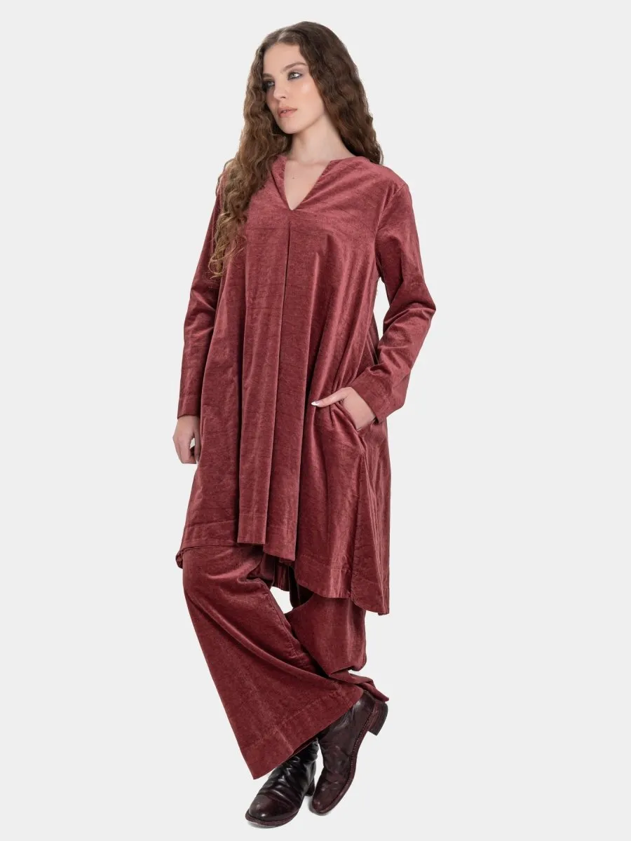 Velvet V-Neck Tunic