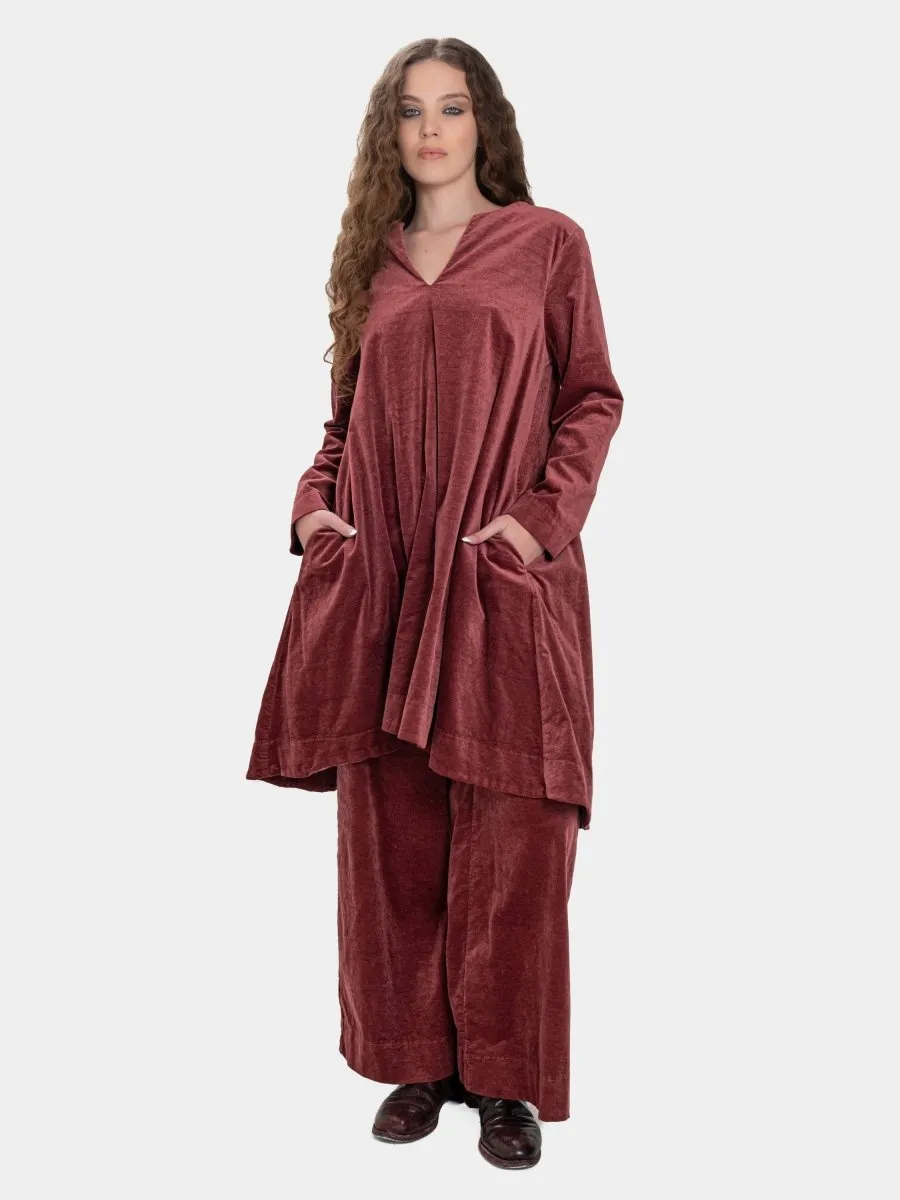 Velvet V-Neck Tunic