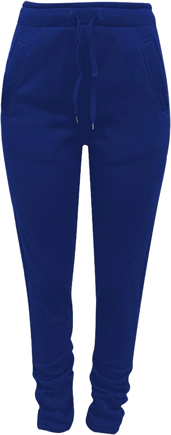 Womens Stacked Fleece Sweatpants Sherpa Lined Thicked Warm Athletic Active Jogger Ruched Lounge Pants